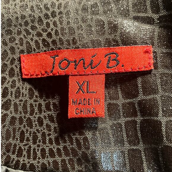 Joni B. Women's Brown Snakeskin Faux Leather Full Zip Jacket W/ Pockets Size XL - Picture 7 of 9